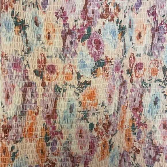 SHEIN all over floral puff sleeve midi dress size medium (6) - Picture 3 of 4